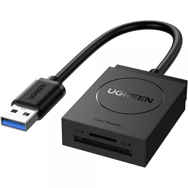 UGREEN 2-In-1 USB-A SD/TF Kartenlesegerät USB 3.0 schwarz SD extern Cardreader Speicherkarten