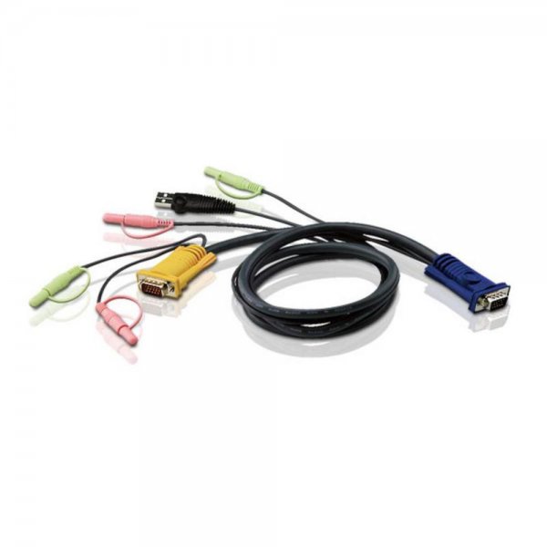 ATEN 2L-5302U USB KVM-Anschlusskabel mit 3-in-1-SPHD und Audio 1,8 m