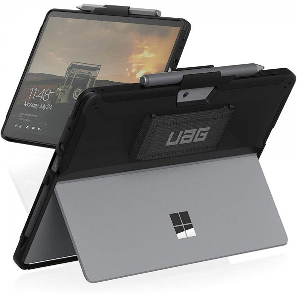 UAG Urban Armor Gear Scout Handstrap Case Schwarz kompatibel mit Microsoft Surface Go 3/Go 2/Go
