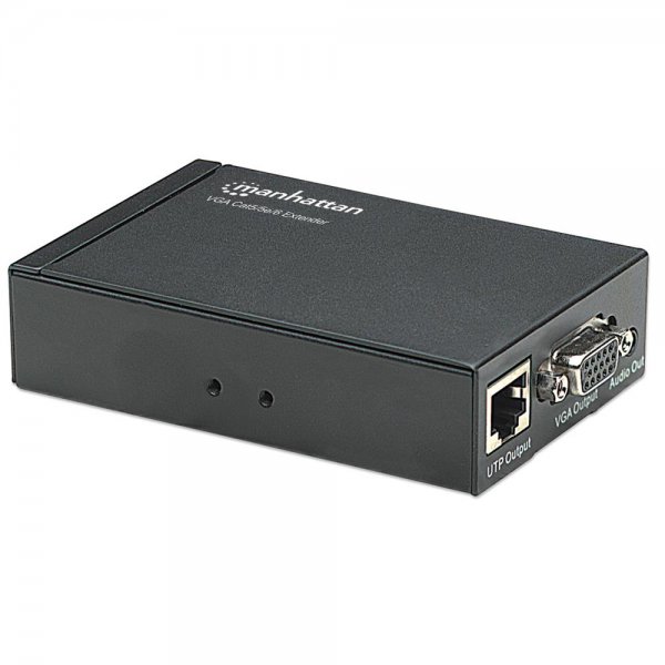 MANHATTAN VGA Cat5/5e/6 Extender Erweitert Video- und Audiosignale auf bis zu 300m