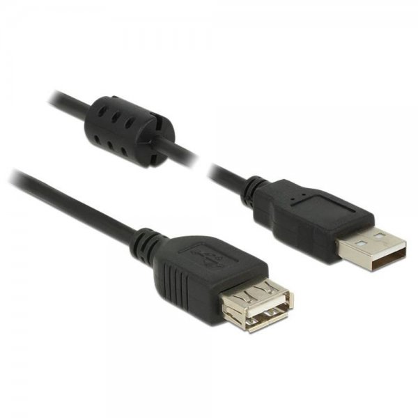 Delock Verlängerungskabel USB 2.0 Typ-A Stecker > Typ-A Buchse 1 m schwarz