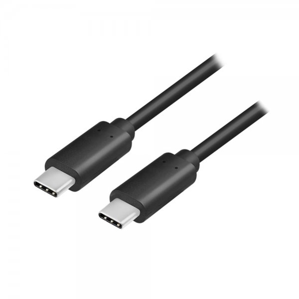 Logilink CU0128 USB 3.2 Gen2 Type-C Kabel, C/M zu C/M, E-mark, PD, 4K/60 Hz, schwarz, 0,5 m