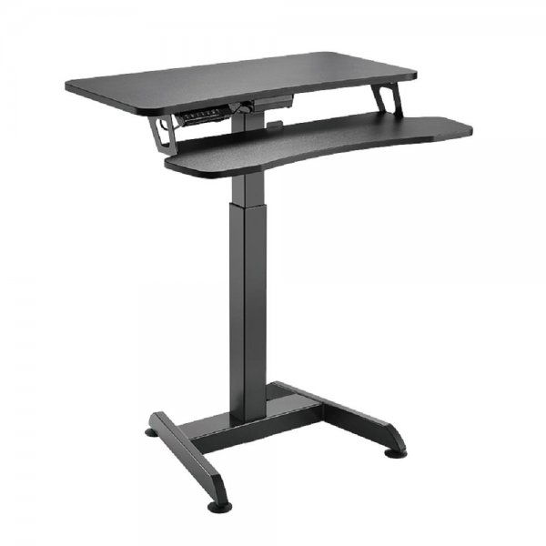 LogiLink Elektrisch verstellbarer Sitz-/Steh-Arbeitsplatz Sitz-/Stehpult Schreibtisch schwarz