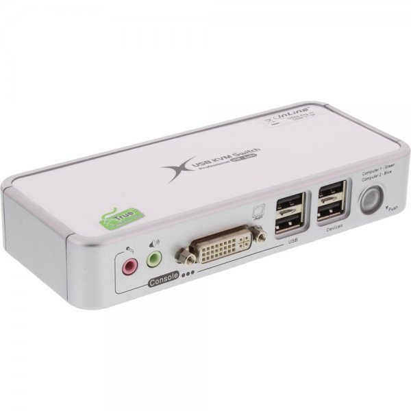 InLine KVM Switch DVI 2-fach USB (4-fach) mit Audio