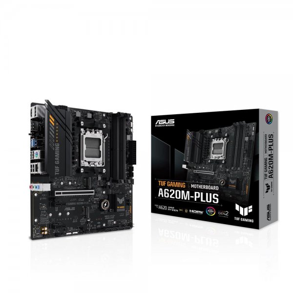 ASUS TUF GAMING A620M-PLUS Mainboard Sockel AMD A620 (Ryzen 7000, micro-ATX, DDR5, PCIe 4.0)
