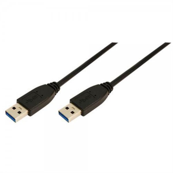 Logilink USB 3.0 Kabel Typ-A auf Typ-A schwarz Datenkabel 5GBit/s 3m