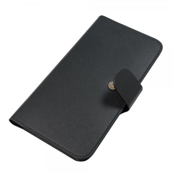 LogiLink Universal Handy-Klapphülle Schwarz mit 5 Kreditkartenfächern geeignet für Smartphones bis 5