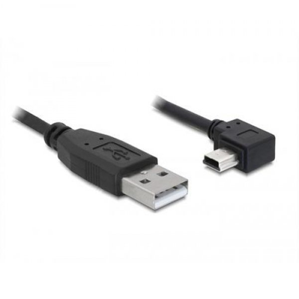 Delock Kabel USB 2.0-A Stecker > USB mini-B 5pin Stecker gewinkelt 0,5 m