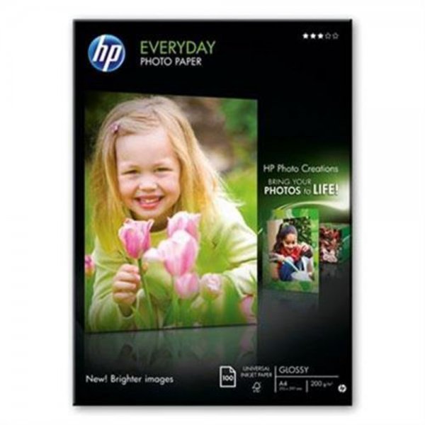 HP Everyday-Fotopapier glänzend 100 Blatt A4 200 g/m² weiß