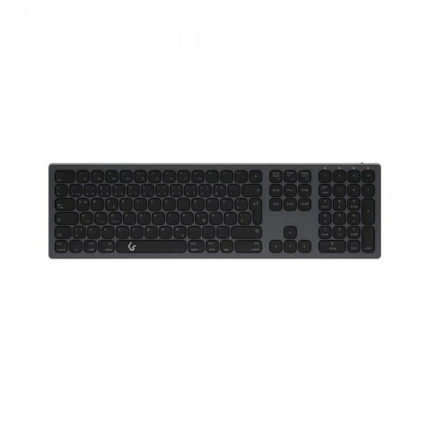 Icy Box KSK-8023BTRF Full Size Bluetooth RF Tastatur DE QWERTZ Layout schwarz Aluminium kabellos wireless