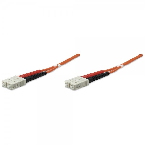 Intellinet LWL-Kabel Glasfaser SC/SC OM2 Duplex Multimode 3 m orange 470025