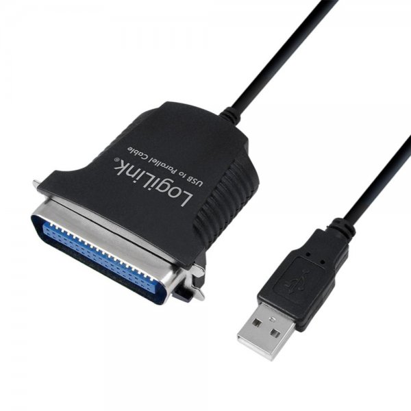 Logilink USB-KABEL PARALLEL SCHWARZ - Kabel