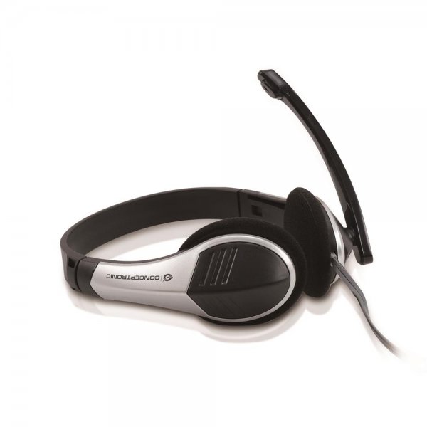 Conceptronic Chatstar Stereo-Headset Kopfhörer Mikrofon 105dB/mW 3,5-mm-Klinke