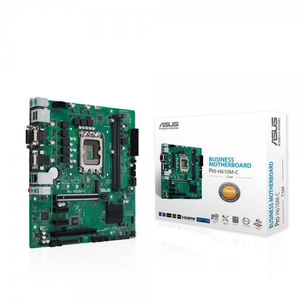 ASUS PRIME H610M-C-CSM Business-Mainboard Sockel Intel LGA 1700 mATX DDR4 PCIe 4.0 M.2