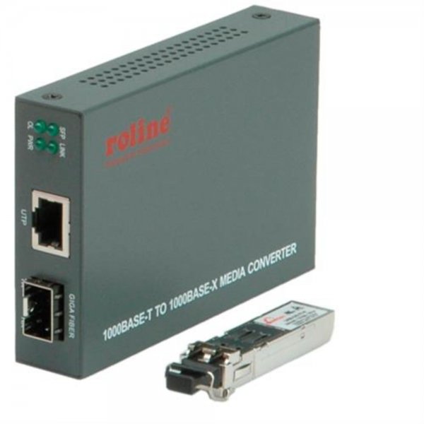 Roline 21.13.1069 RC1000SX/LC Konverter Gigabit Ethernet TP-Port auf Glasfaser
