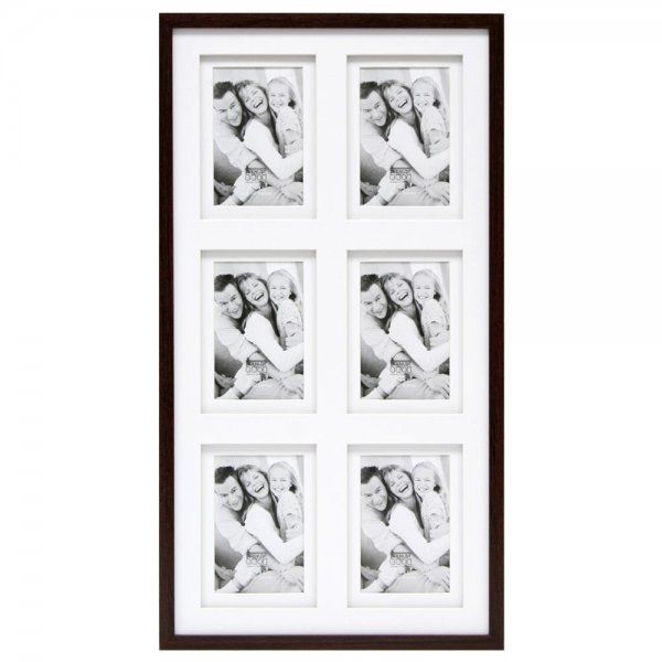 Deknudt Holz-Bilderrahmen braun für 6 Fotos im Format 10 x 15 cm | S65KQ6