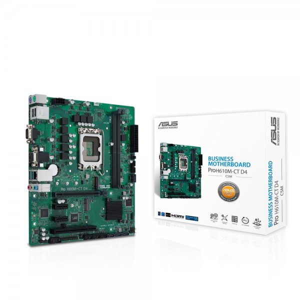 ASUS Pro H610M-C D4-CSM Business Mainboard Sockel Intel LGA 1700 mATX PCIe 4.0 Remote IT Management