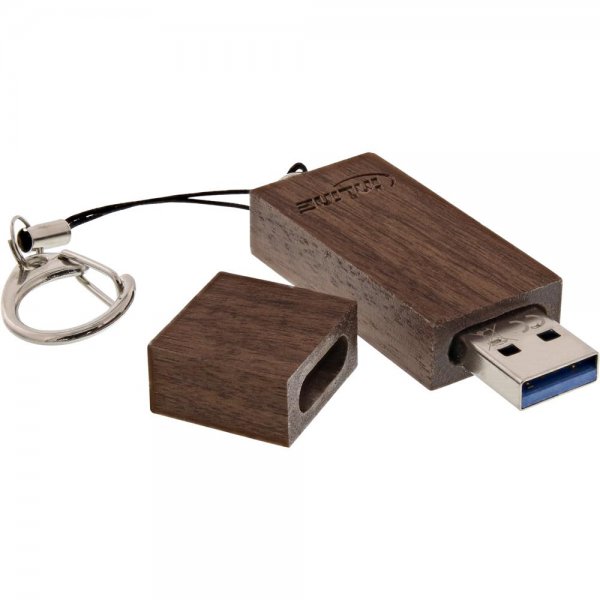 InLine woodline woodstick USB 3.0 Speicherstick Walnuss Holz 32GB