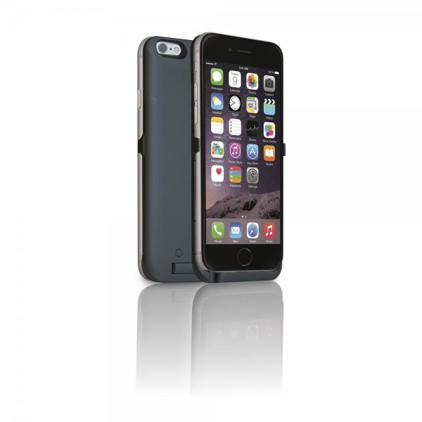 RealPower BP-4000 schwarz 4000mAh iPhone 6Plus Powerbank Ladegerät + Schutzhülle + Standfuß Akku LED