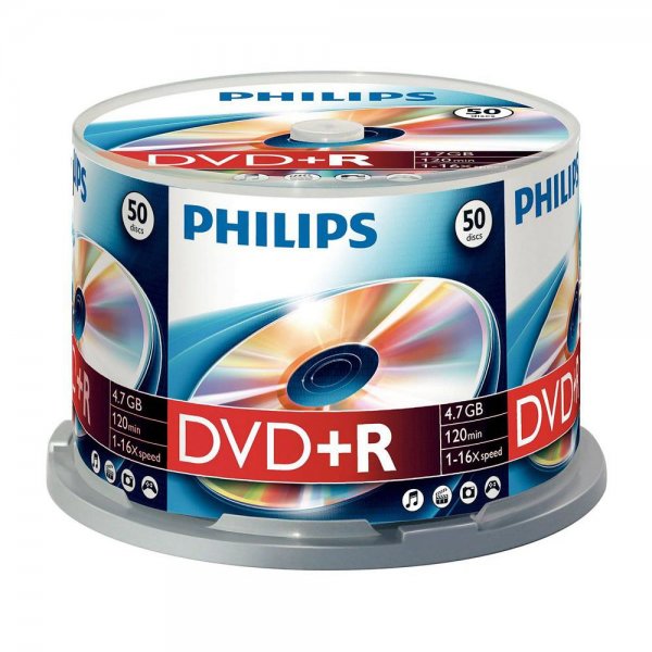 PHILIPS 50xDVD+R 4,7GB 120Min 16x Cake Box # DR4S6B50F/00