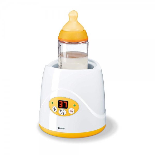 Beurer BY 52 Babykostwärmer Flaschenwärmer weiß / gelb Warmhaltefunktion LED Display Babybreiwärmer