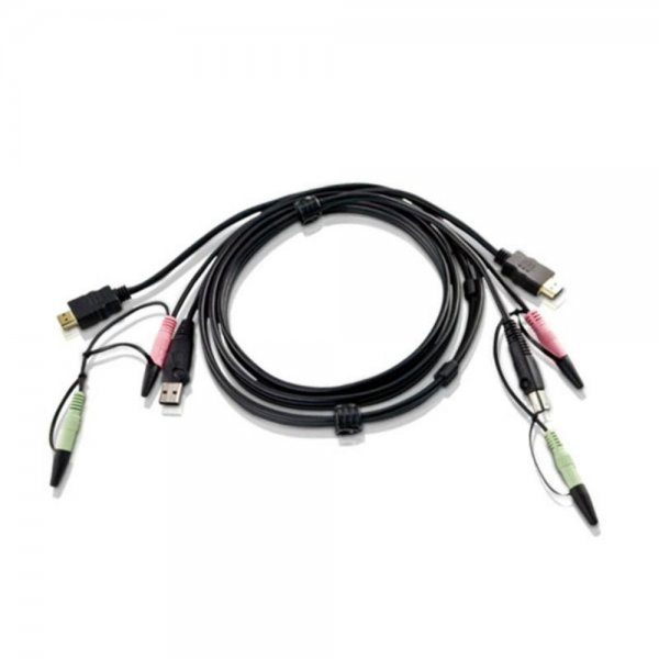 ATEN 2L-7D02UH USB-HDMI-KVM-Anschlusskabel mit Audio schwarz 1,8 m