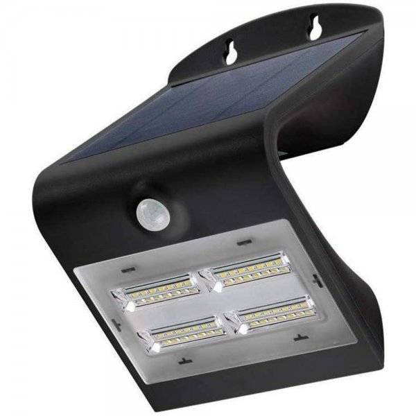 Goobay LED Solar-Wandleuchte mit Bewegungsmelder 3,2 W Haustür schwarz