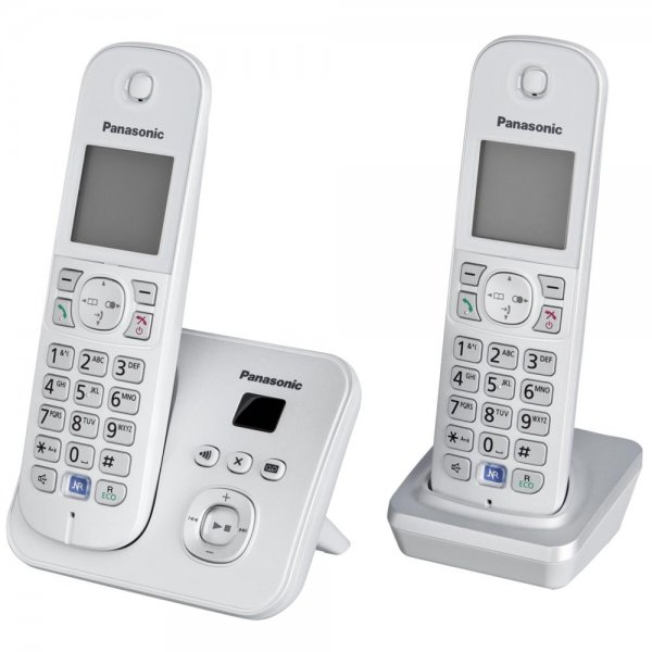 Panasonic KX-TG6822GS DECT Schnurlostelefon Anrufbeantworter perlsilber