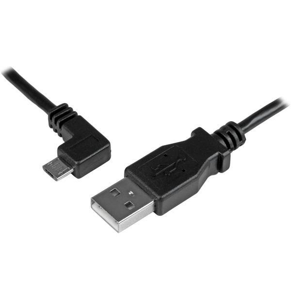 Micro USB Lade/Sync-Kabel, St/St, linksgewinkelt, 2m