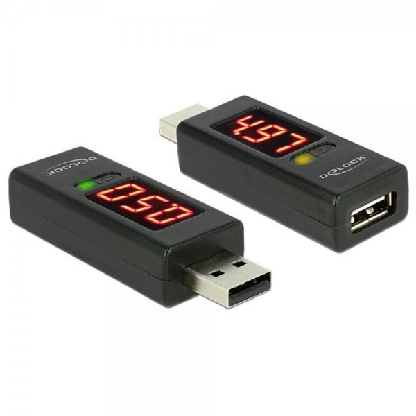 Delock Adapter USB 2.0 A Stecker > A Buchse mit LED An