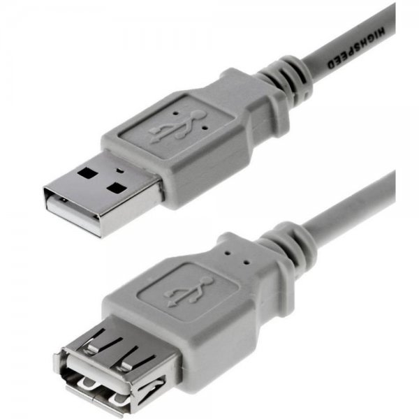 Helos USB Verlängerung Buchse Typ A auf Stecker - Kabel