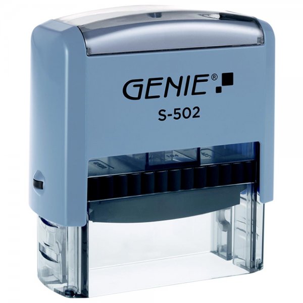 GENIE Selbstfärbendes Stempel Set S-502 Printer Firmenstempel Adressstempel Bürostempel 5 Zeilen