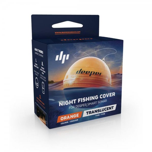 Deeper Night Fishing Cover Orange Lichtdurchlässige Abdeckung zum Nachtangeln für Deeper sonar Geräte