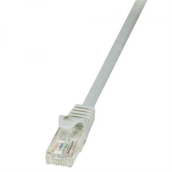 LogiLink Patchkabel Ethernet RJ45 Cat.6 U/UTP EconLine ungeschirmt grau 25cm