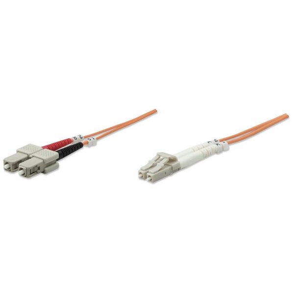 Intellinet LWL-Kabel Glasfaser LC/SC OM1 Duplex Multimode 2 m orange 471268