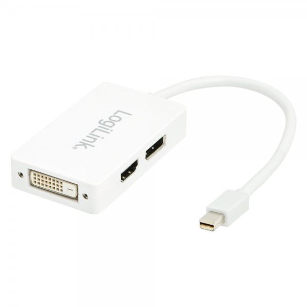 Logilink mini DisplayPort > DVI, DisplayPort, HDMI - Adapter Beamer TV MacBook