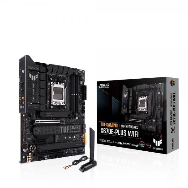 ASUS TUF GAMING X670E-PLUS WIFI Mainboard Sockel AMD AM5 Ryzen 7000 ATX PCIe 5.0 DDR5 M.2 WiFi 6E