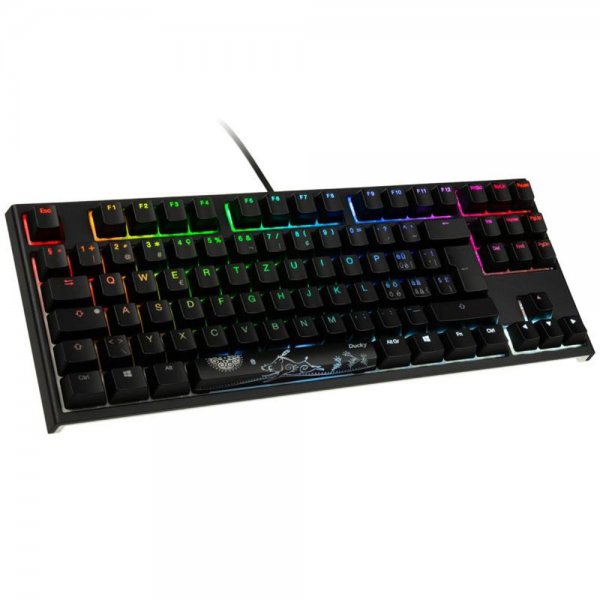 Ducky ONE 2 TKL Gaming Tastatur MX-Brown RGB LED schwarz CH-Layout TKL-Version ohne Nummernpad