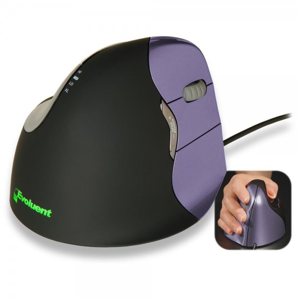 Evoluent vertikale Maus / ergonomische Maus 4 - klein - USB - für Rechtshänder