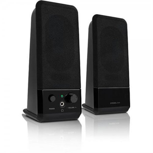 Speedlink EVENT Stereo Speaker 2.0 Lautsprechersystem aktiv schwarz # SL-8004-BK