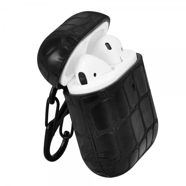 TERRATEC AirBox Stone Black Apple AirPods Case Kopfhörer Schutzhülle Hülle kabellose Aufladung