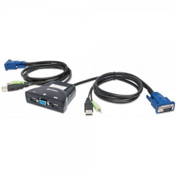 MANHATTAN 2-Port Mini-KVM-Switch mit Audio USB
