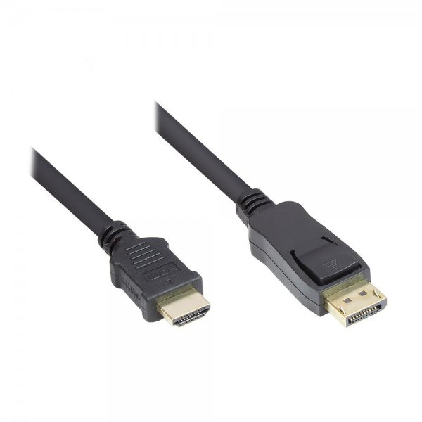 Good Connections Anschlusskabel DisplayPort an HDMI 24K OFC 1 m Schwarz