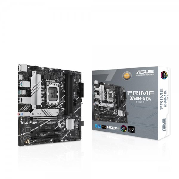 ASUS PRIME B760M-A D4-CSM Business Mainboard Sockel Intel LGA 1700 (Intel B760, mATX, DDR4, PCIe)