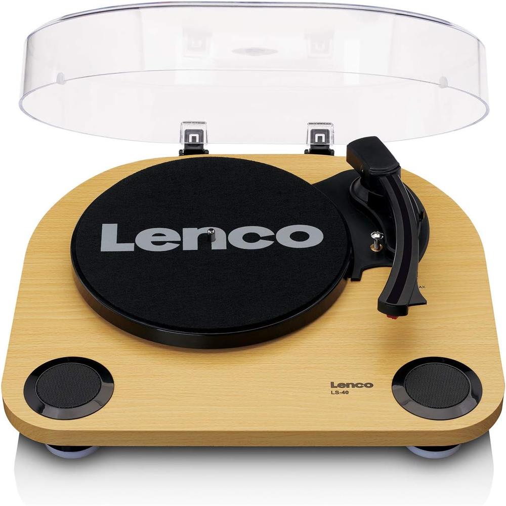 Lenco LS-40WD Plattenspieler Lautsprechern Holz mit | integrierten okluge