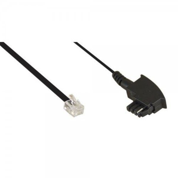 InLine TAE-F Anschluss Kabel für Telefon Siemens Geräte RJ11 Stecker 3m Telefonkabel Anschlusskabel