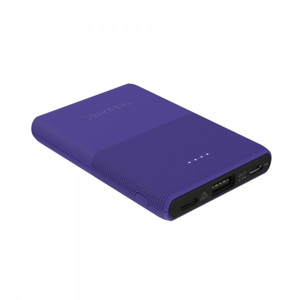 TERRATEC Powerbank P50 Pocket Liberty 5000mAh klein leicht Mobiles Ladegerät USB C LED Smartphone