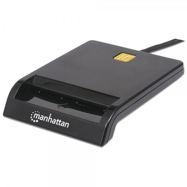 Manhattan USB 2.0 Smartcard-Lesegerät Chipkartenleser extern schwarz