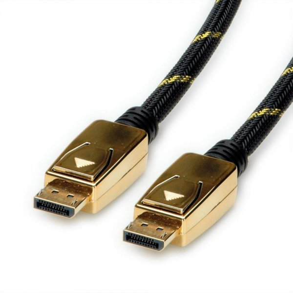 ROLINE GOLD DisplayPort Anschlusskabel v1.4 DP Stecker an Stecker 2 m