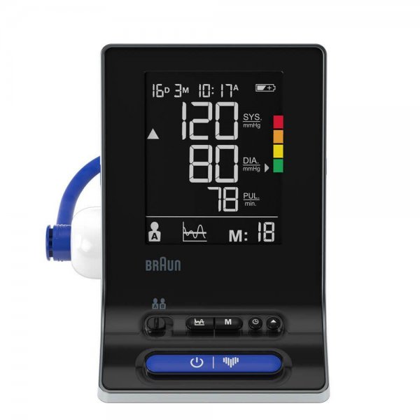 Braun ExactFit 3 Oberarm-Blutdruckmessgerät BUA6150WE für Zuhause 2 Manschetten